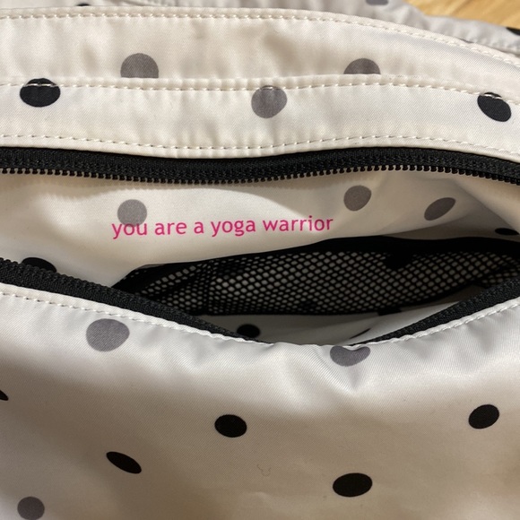 Lululemon Bag Yoga Mat Bag Namaste Tote White with Polka Dots - Picture 10 of 13